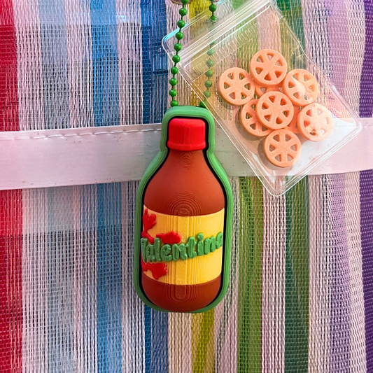 Mexican Hot Sauce Fidget Clicker Keychain