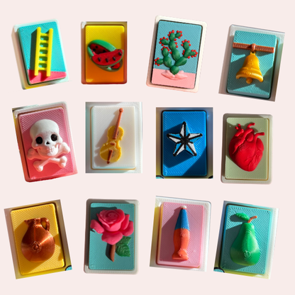 Lotería Card Fidget Clicker Keychain