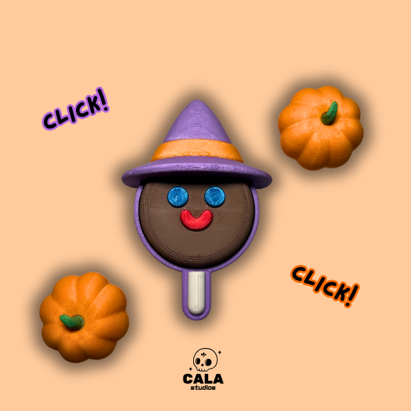 Witch Paleta Payaso Fidget Clicker Keychain