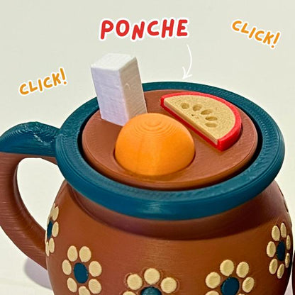 Mexican Drinks Fidget Clicker Keychain