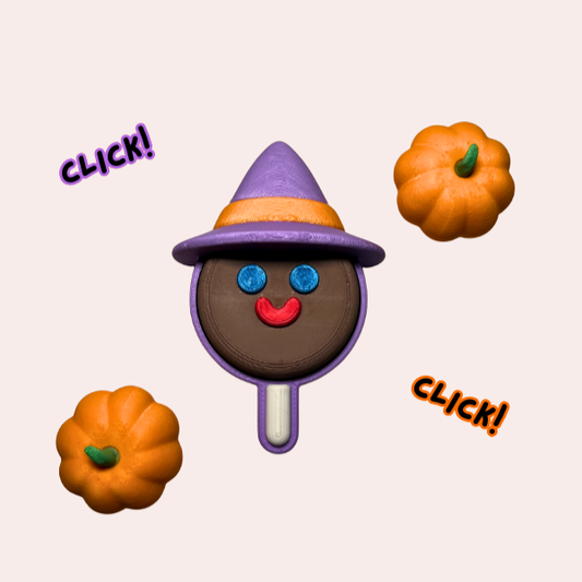 Witch Paleta Payaso Fidget Clicker Keychain