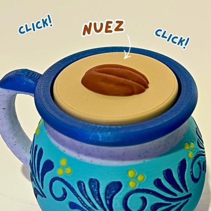 Mexican Drinks Fidget Clicker Keychain